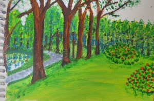 Gettibg to Know Your Brushes 2 - A Landscape from Memory