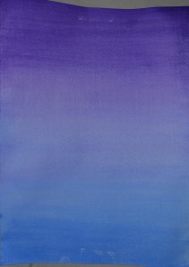 3 - Wet Violet over dry Ultramarine