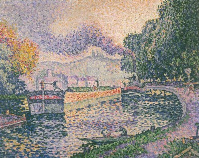 Paul Signac - The Tugboat Canal in Samois