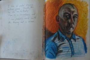 3rd Drawing Oil Pastel in the Bathroom