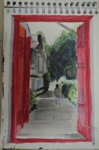 A View through the Temple Gates