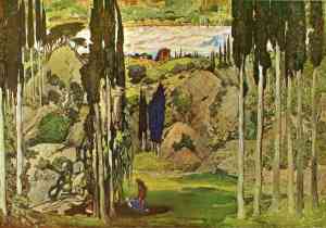 A Romantic and idealized landscape design for Daphnis and Chloe